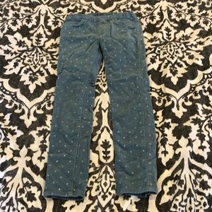 H&M light blue corduroy pants with silver stars.  EUC. Size 7/8.